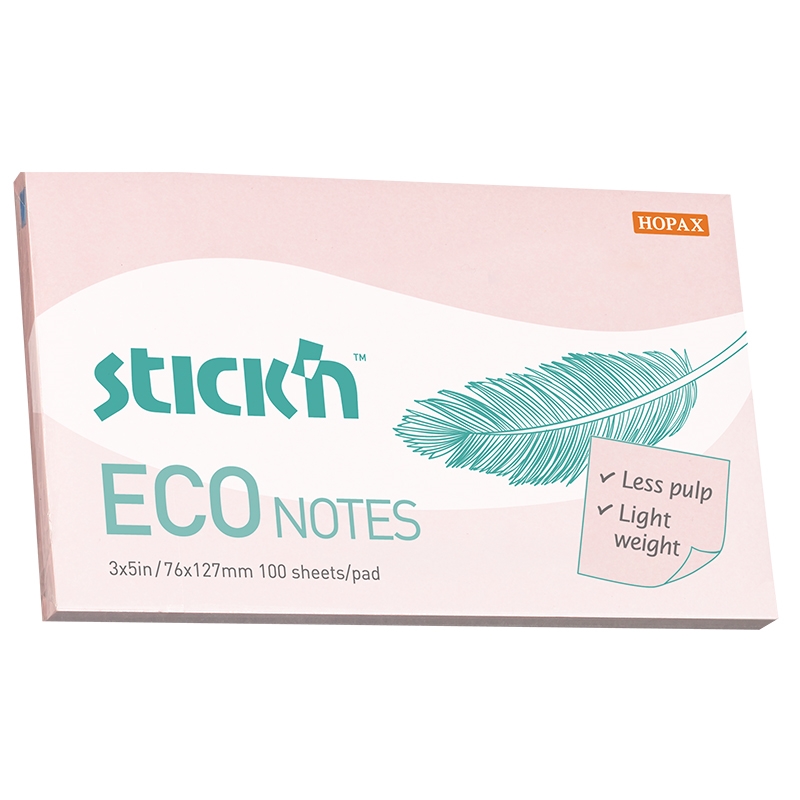 Notisblock ECO 100b 76x127Rosa