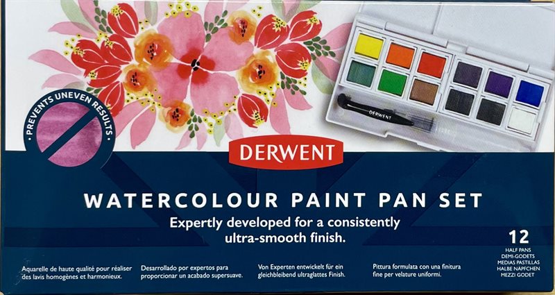 Derwent Watercolour Paint Set 12/fp