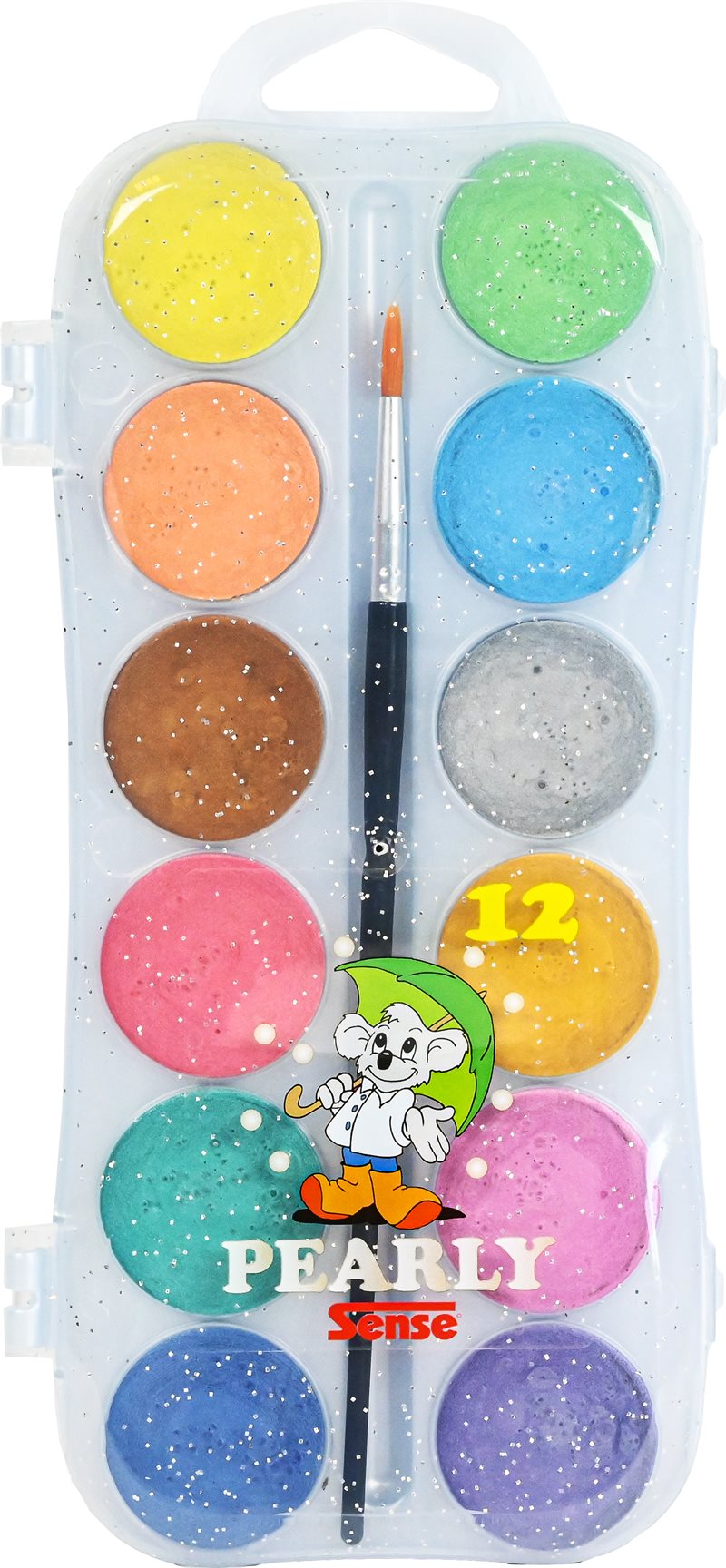 Vattenfärglåda 12-pack, Pärlemor