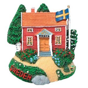 Magnet Röd stuga Sweden