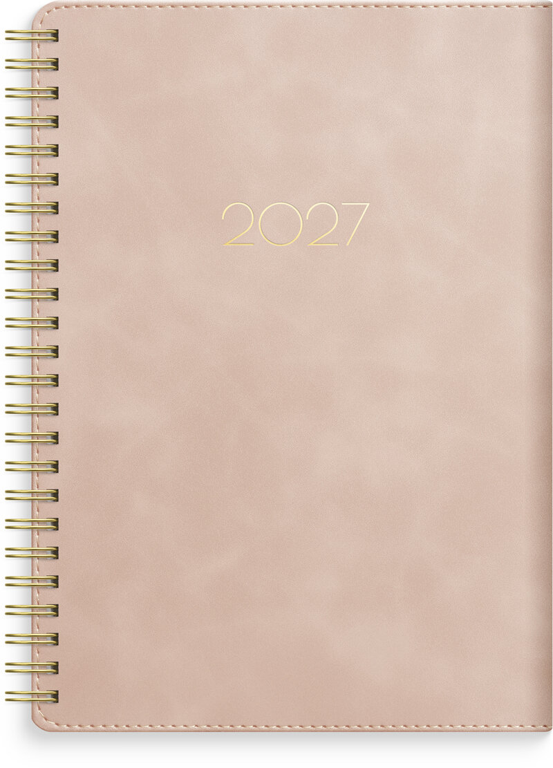 Kalender 2027 Business A5 Twist rosa