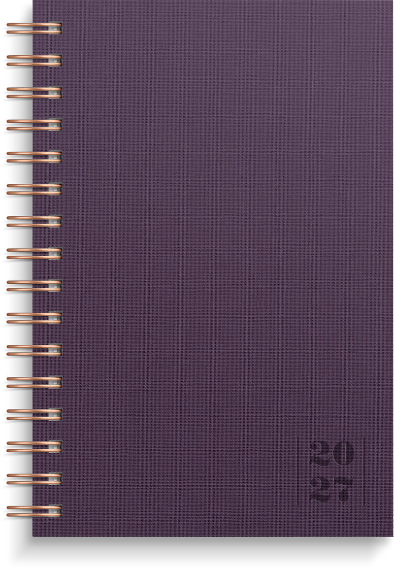 Dagbok Textile 2027 plommon