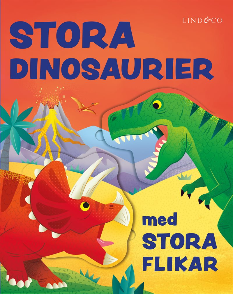 Stora dinosaurier med stora flikar