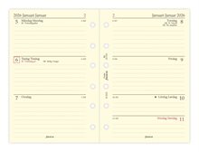 Filofax Pocket Refill 2026 Vecka/Uppslag.  Språk svensk/dansk/norsk