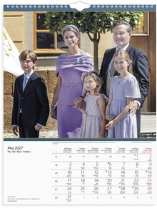 Väggkalender 2027 Kungafamiljen
