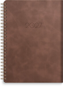 Kalender 2027 Business A5 Twist brun