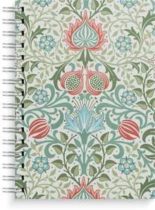 Notebook A5 blue/green flowers
