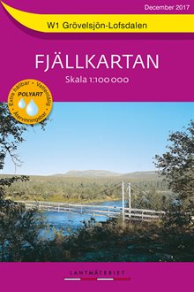 W1 Grövelsjön Lofsdalen Fjällkartan : Skala 1:100 000